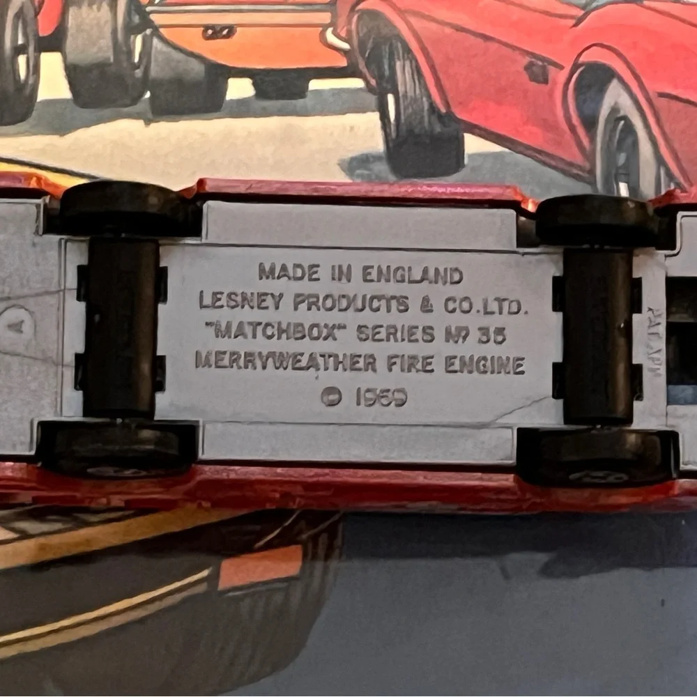 Vintage Matchbox No. 36 Merryweather Fire Engine 1969 Lesney England